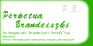 perpetua brandeiszki business card